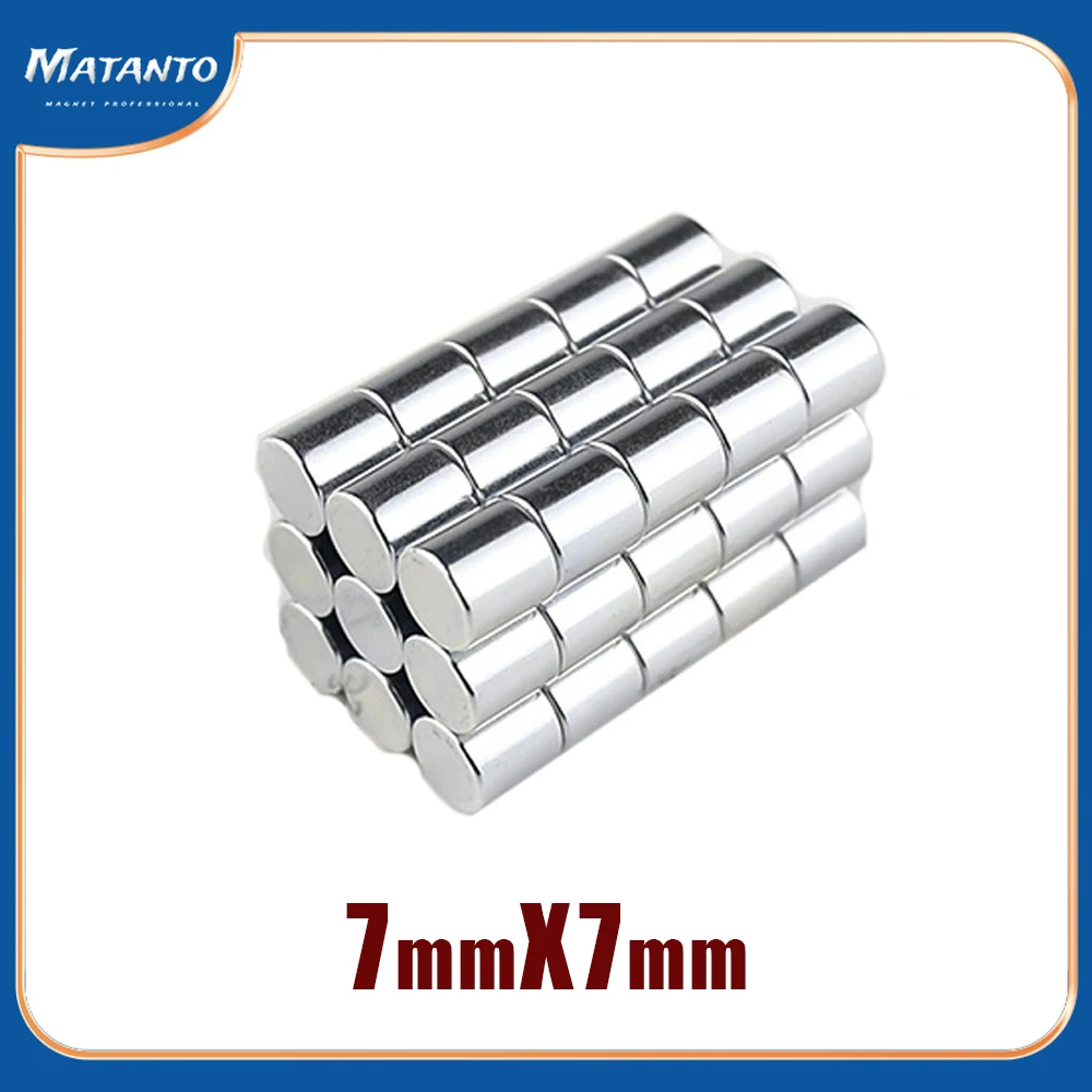 5-500Pcs Neodymium Magnet  6x30 7x1.5 7x2 7x7 7x10 mm N35 NdFeB Round Super Powerful Strong Permanent Magnetic imanes Disc