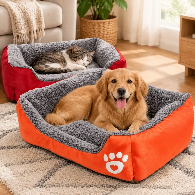 Soft Plush Bed for Small Pets, Comfortable Sleep Pad for Puppies, Cats, and Tiny Dog Breeds