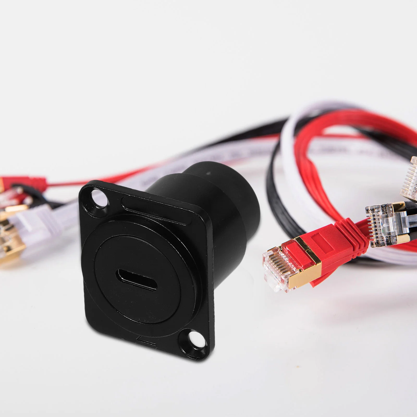 

Network Interface Panel Mount Connector Front Panel Adapter Pass Through Ethernet Coupler Stable Fast Data