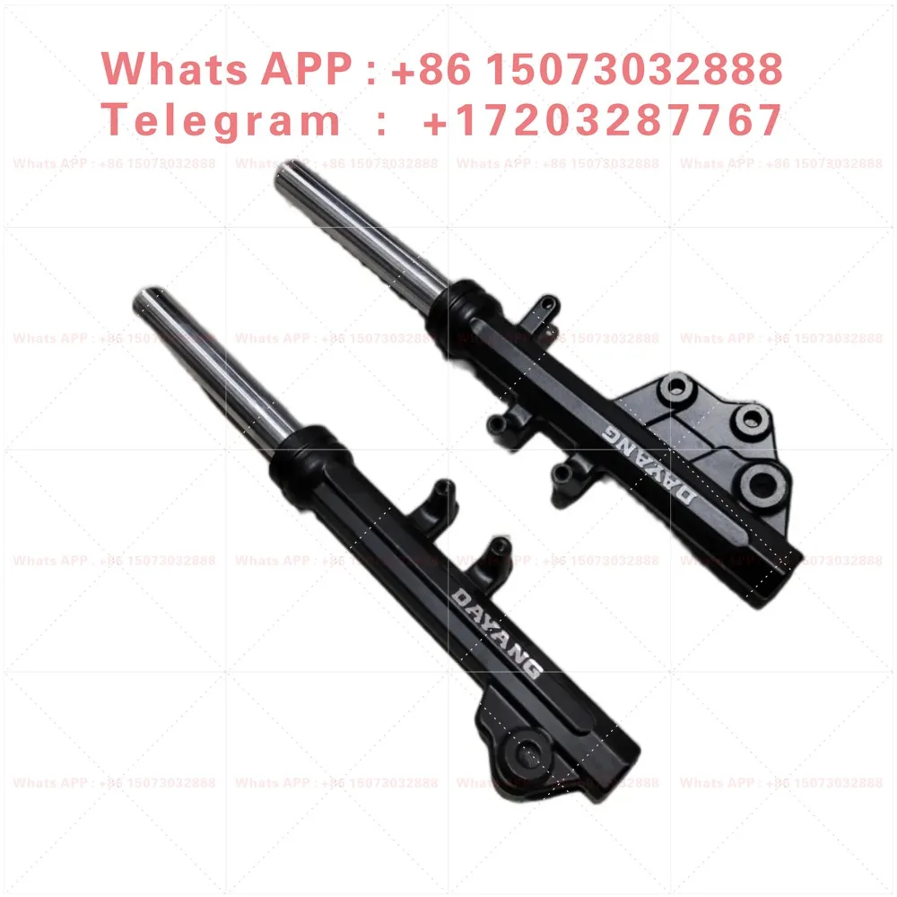 Electric Motorcycle Hydraulic Front Fork Shock Absorber, 27/30mm Tube Offset Hole Front Suspension for E-scooter