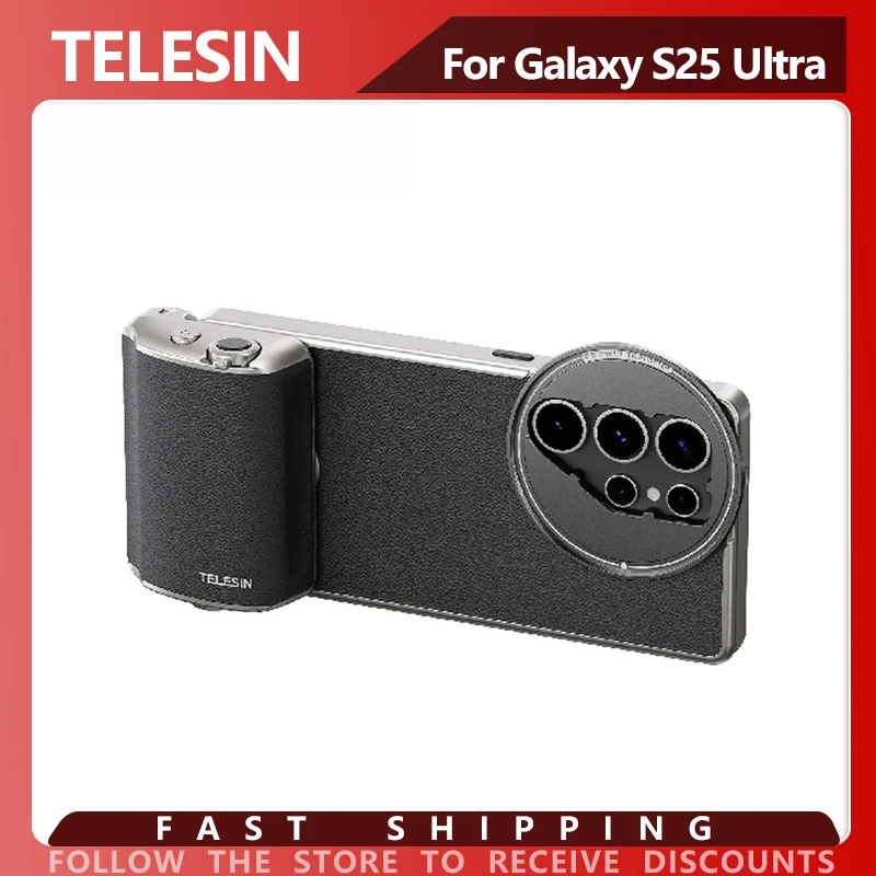 TELESIN ماستر اطلاق النار أطقم مع جراب هاتف مقبض بعيد قبضة تصفية 67 مللي متر تصفية محول حلقة لسامسونج غالاكسي S25 الترا