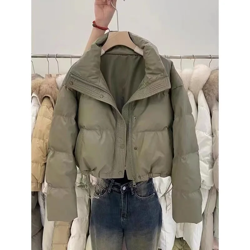 Women Autumn Winter 2024 New Short Parkas Jackets Casual Stand collar Zipper Outwear Coats Female Jackets Puffer Parkas Coats