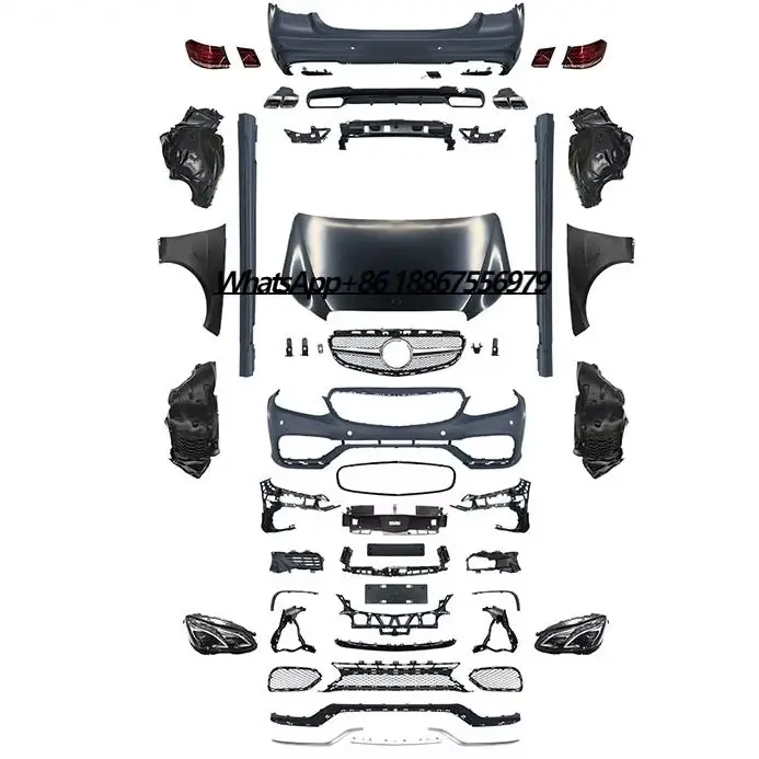

SJC Facelift для Mercedes Benz E Class W212 2009-2013 Обновление до AMG 2014-2015 Bodykit Передний и задний бампер Автомобильные аксессуары
