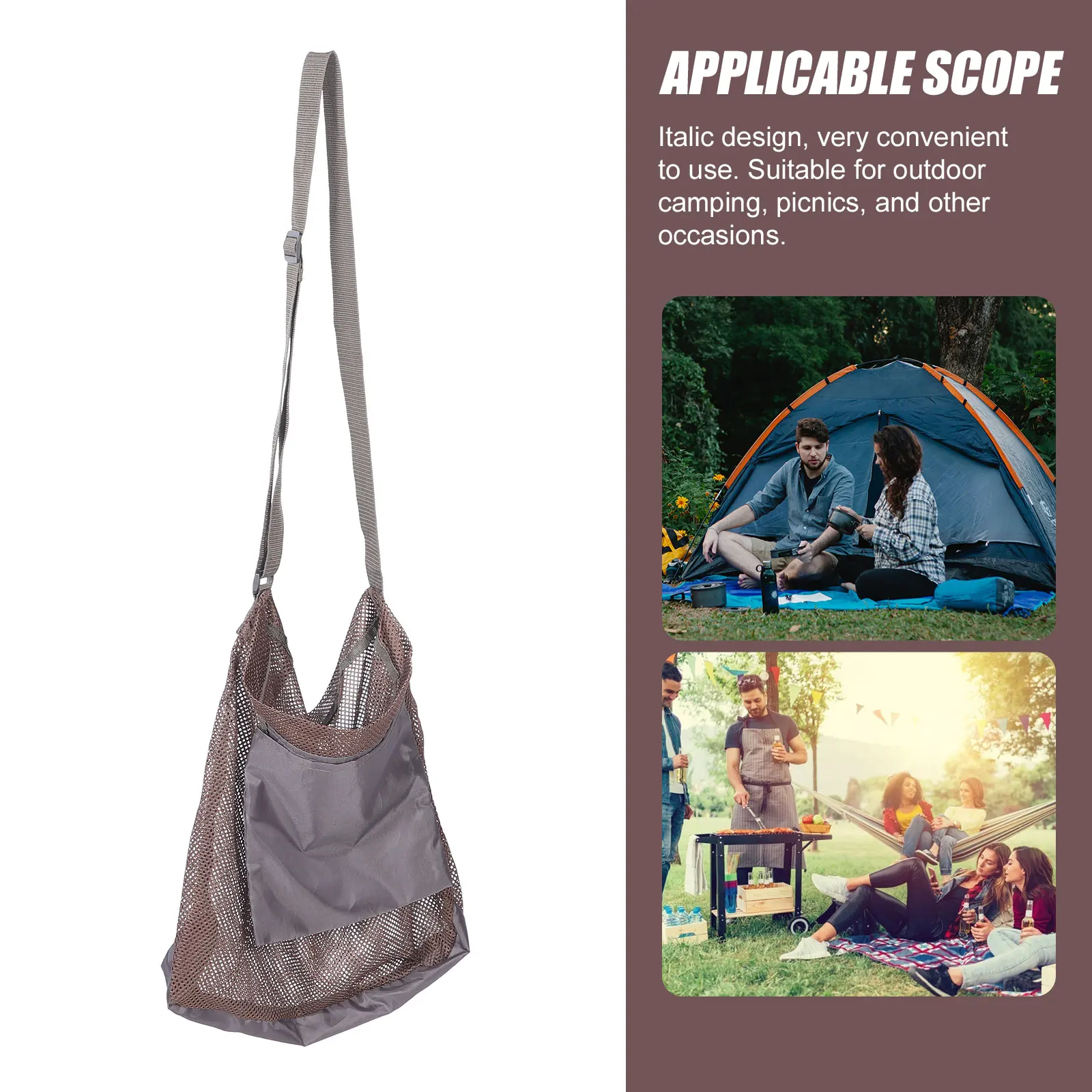 

Mushroom Picking Large Capacity Mesh Crossbody Foraging Bag Reusable Portable Garden Supplies Lightweight Foldable Fruit Bag