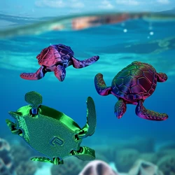 3D printed turtle with movable joints, creative decompression toy, fish tank, landscape decoration and ornaments