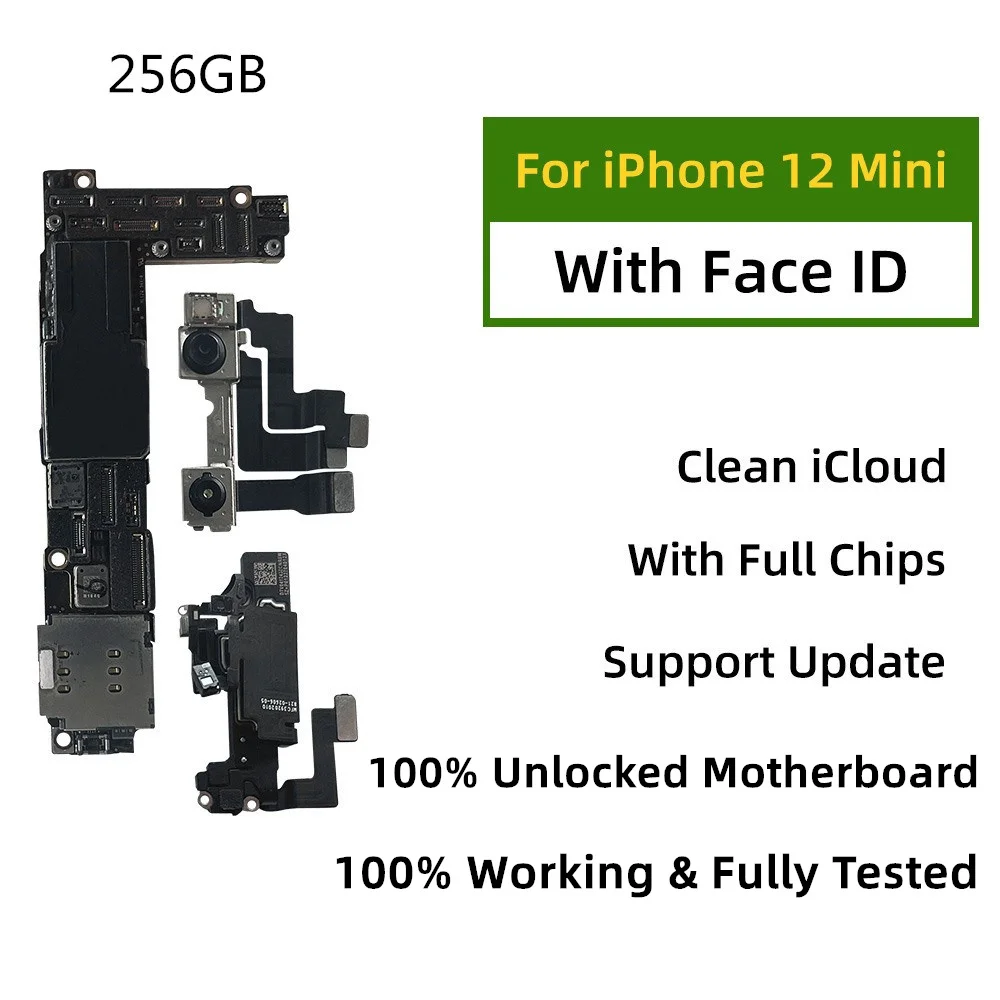 100% Working Unlocked For iPhone 12 mini motherboard Clean iCloud