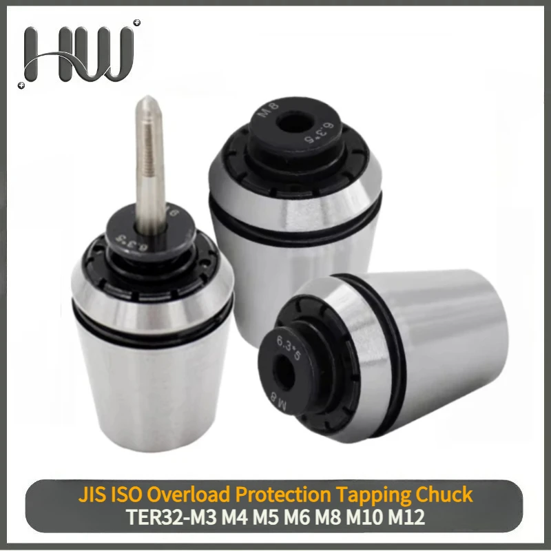 ER32 Tapping Chuck with Overload Protection JIS ISO TER32 Torque Chuck M3 M4 M5 M5 M6 M8 M10 M12 Tap for GT12 GT24 Tapping