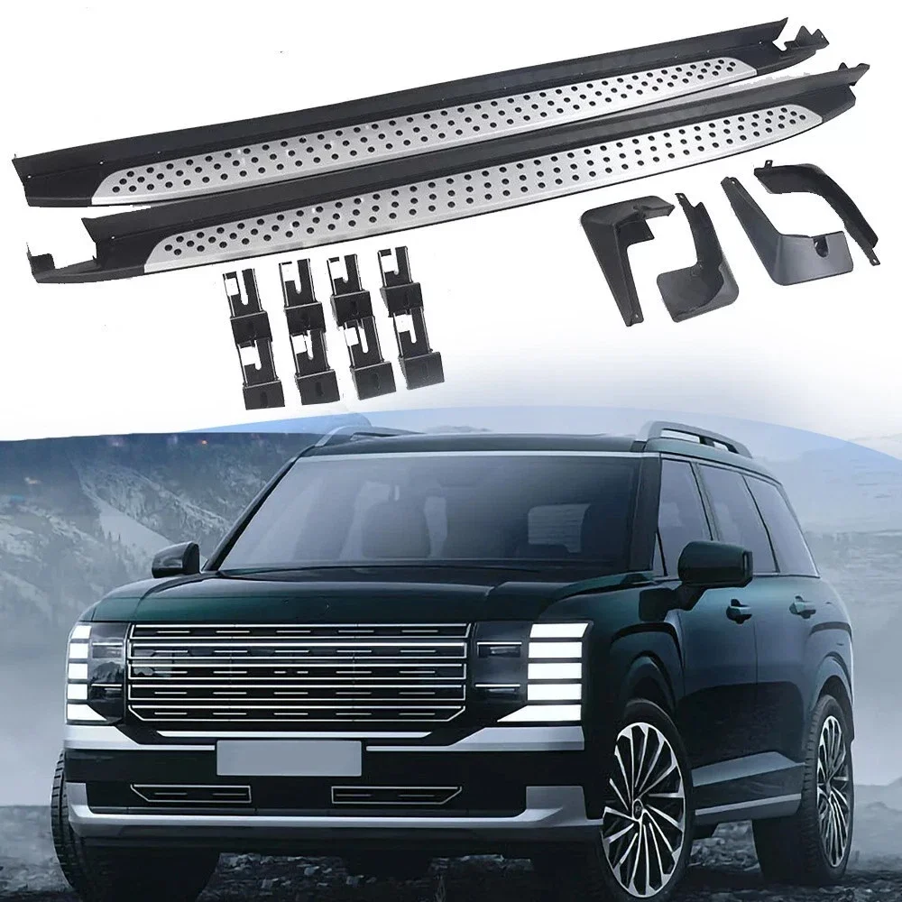 

Боковая подножка для беговой доски, 2 шт., подходит для Hyundai Palisade 2026 Nerf Bar, нескользящие ступеньки, сделайте каждый вход/выход, бриз