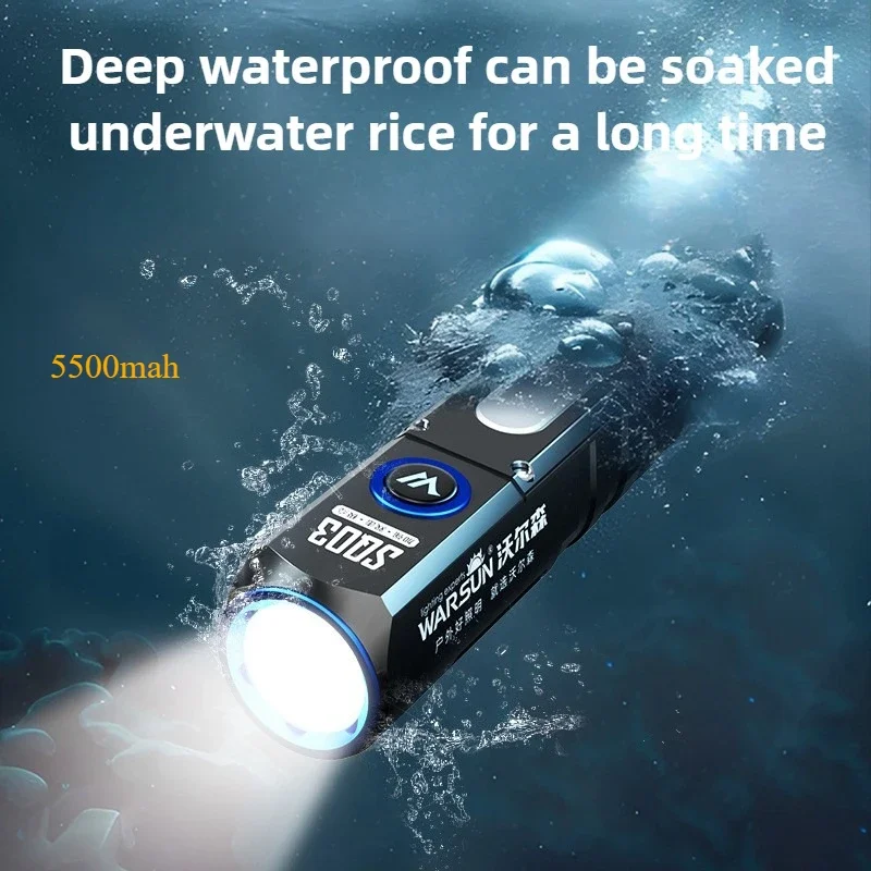 SQ03 Aluminum Alloy Waterproof Rechargeable Flashlight Super Bright LED High Lumens Magnetic Handheld for Camping Outdoor127