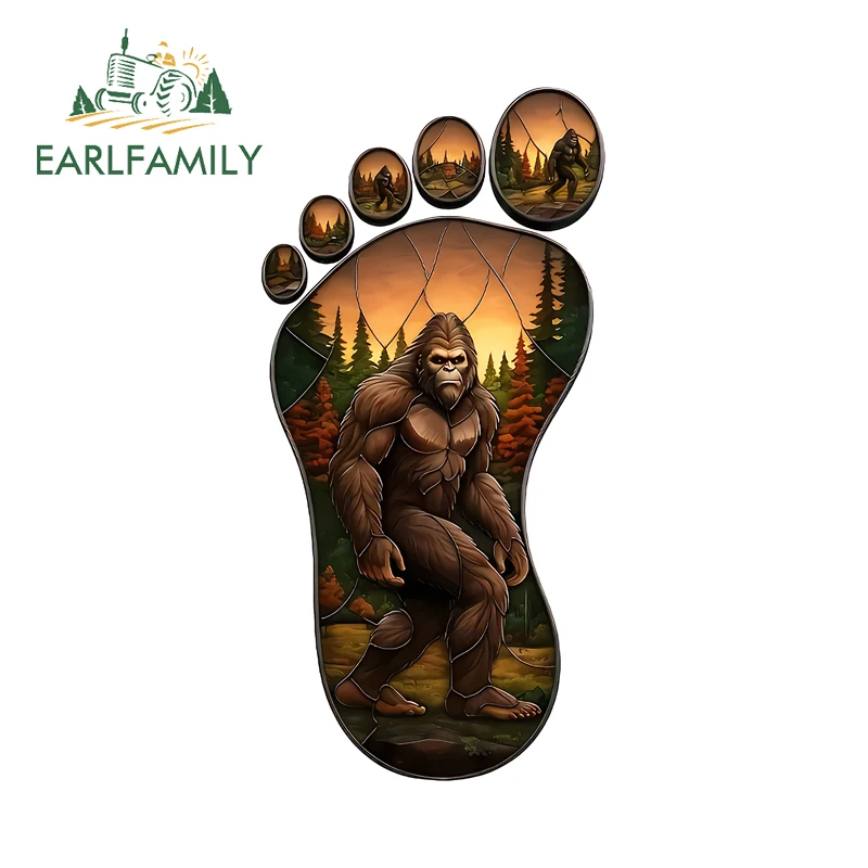 EARLFAMILY Big Foot Savage Vinyl Car Sticker Artistic Graphics Windshield Toolbox Racing Drifting Decal Vinyl Car Stylings