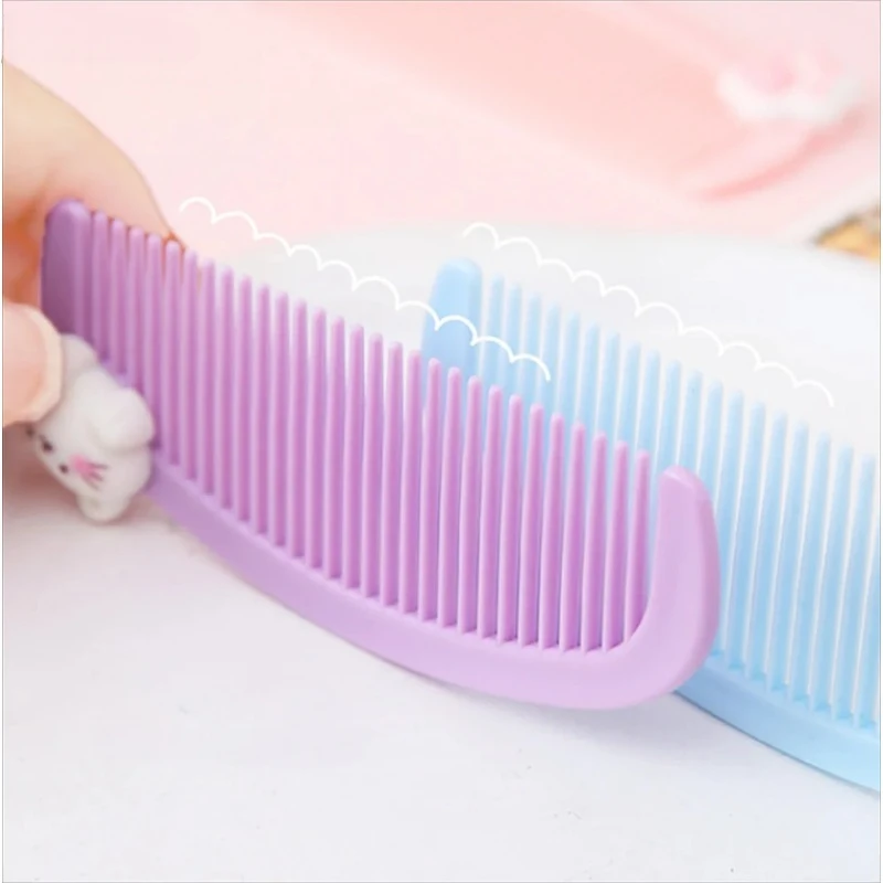 Cute Pattern Fruit Hair Comb Kids Hairdressing Comb Anti-static Comb Fine-toothed Combs Not Hurt the Head Hair Styling