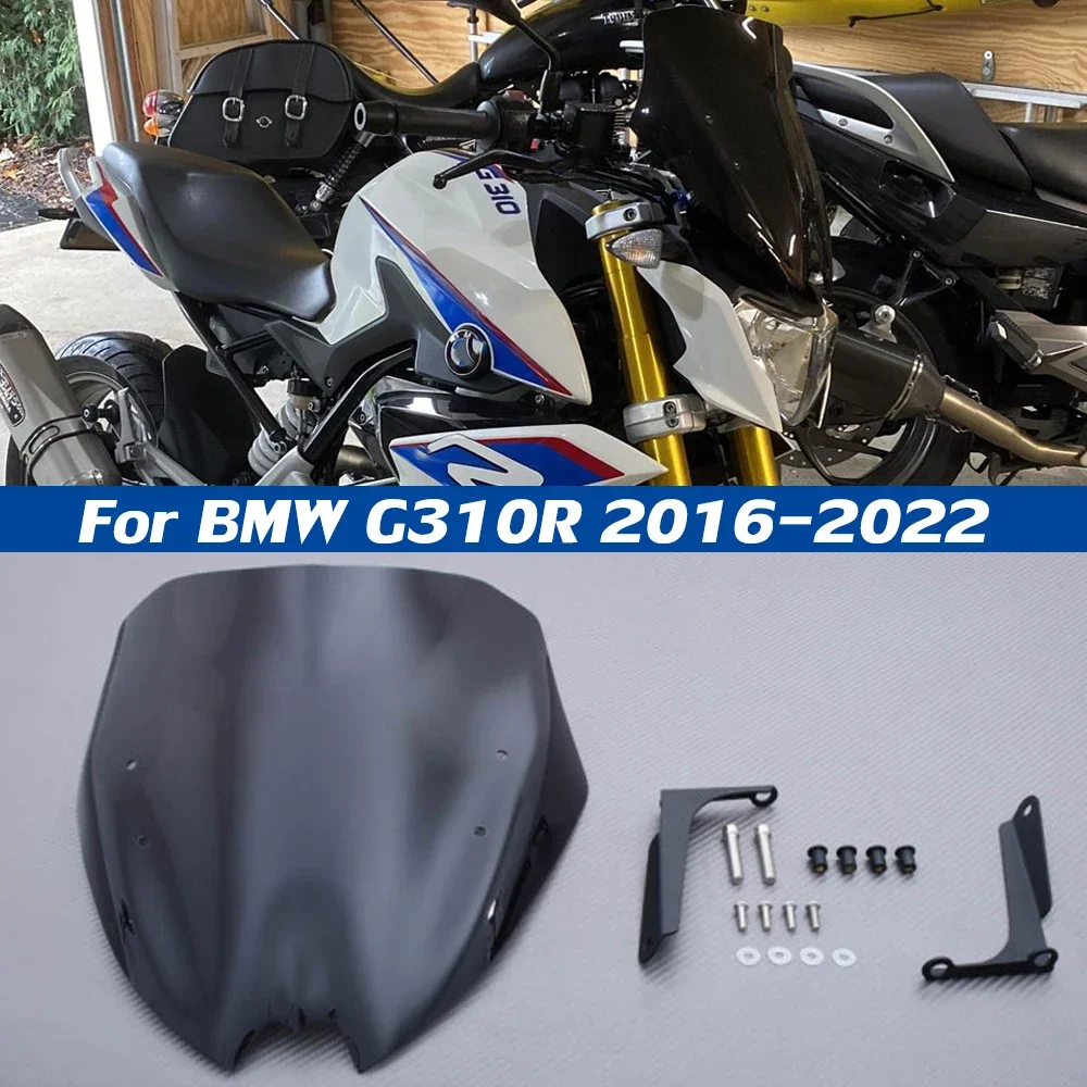 

Motorcycle Racing Windscreen Windshield Visor Wind Deflector for BMW G310R 2016 2017 2018 2019 2020 2021 2022 G310 R Accessories