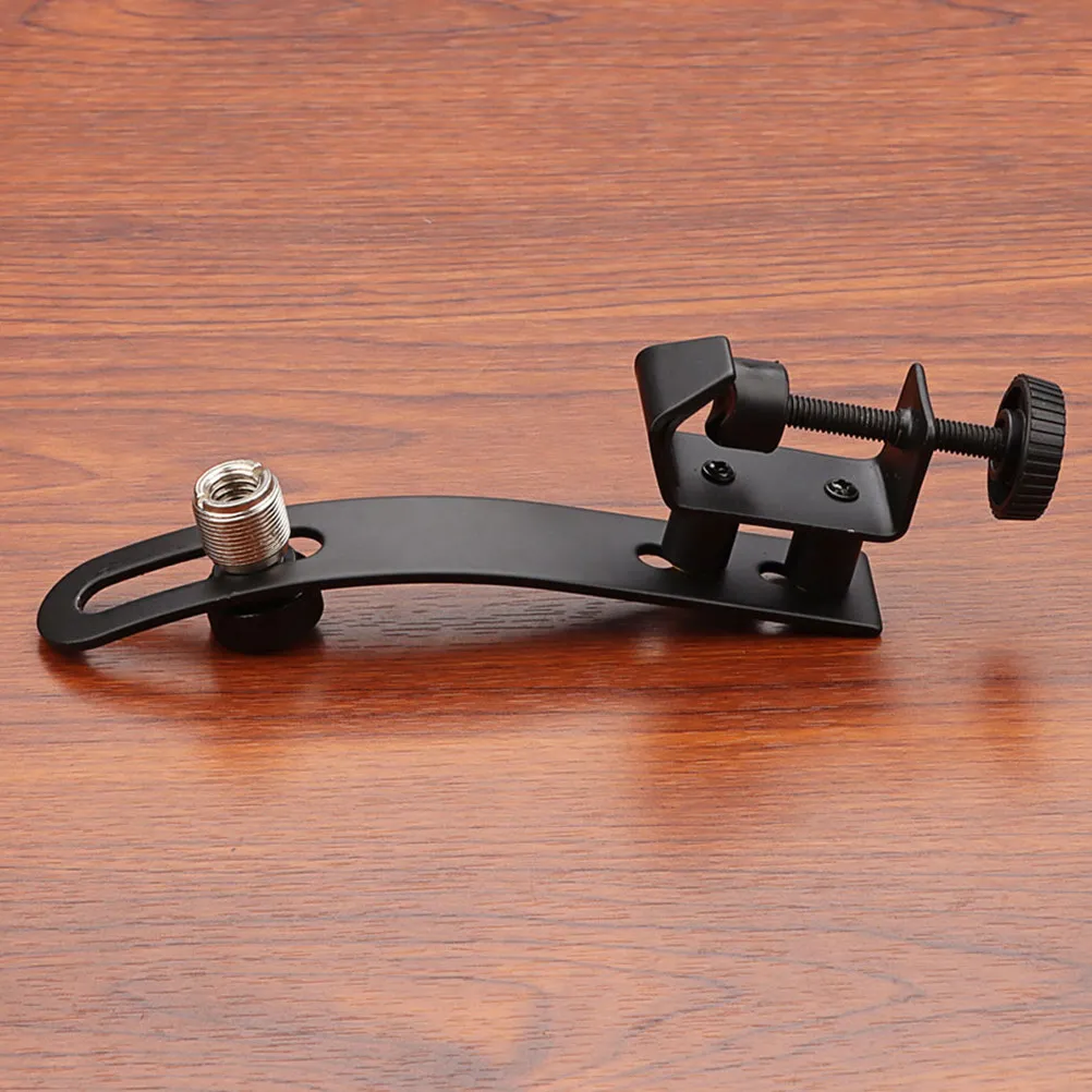 Drum Microphone Clamp Adjustable Shockproof Rim Mount Mic Holder for Live Performance Studio Recording