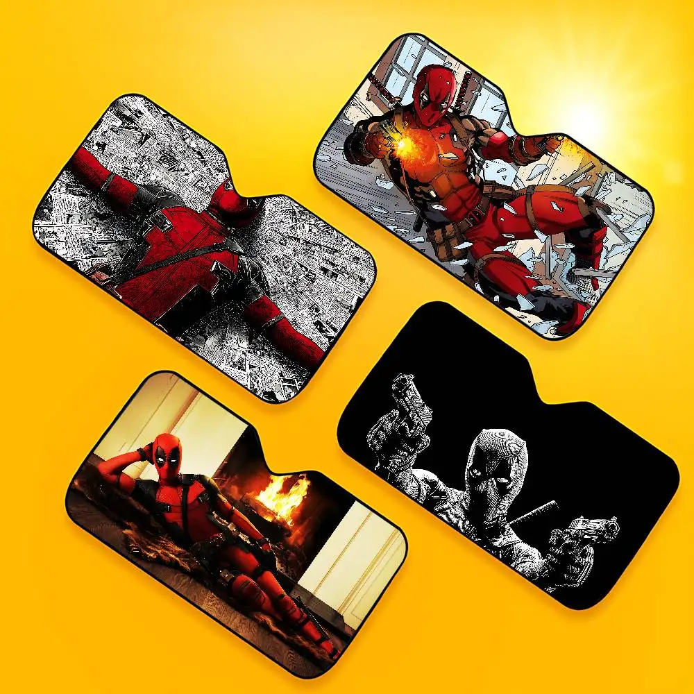 Cute-D-deadpool-S Stylish And Trendy Windshield Sunshade, Car Windshield Cover, Car Sunshade Curtain, Car Sun Protection Cover view 4