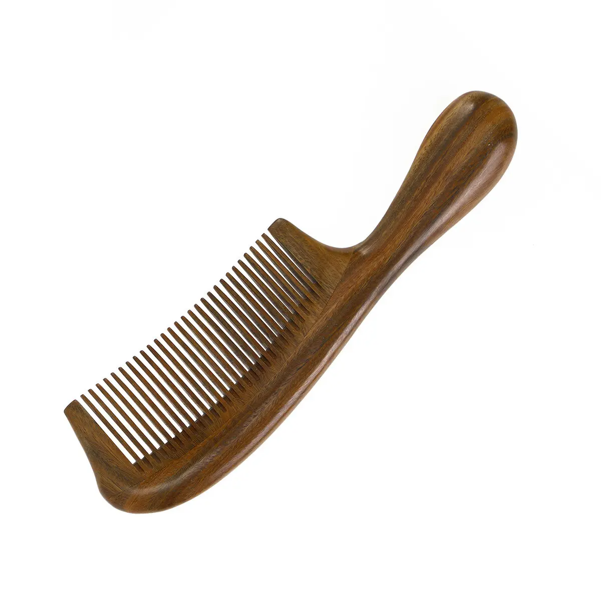 

Thick Handle Green Sandalwood Comb Close Teeth Anti-Static Wooden Beard Hair Comb Scalp Massage Stimulate Blood Circulation