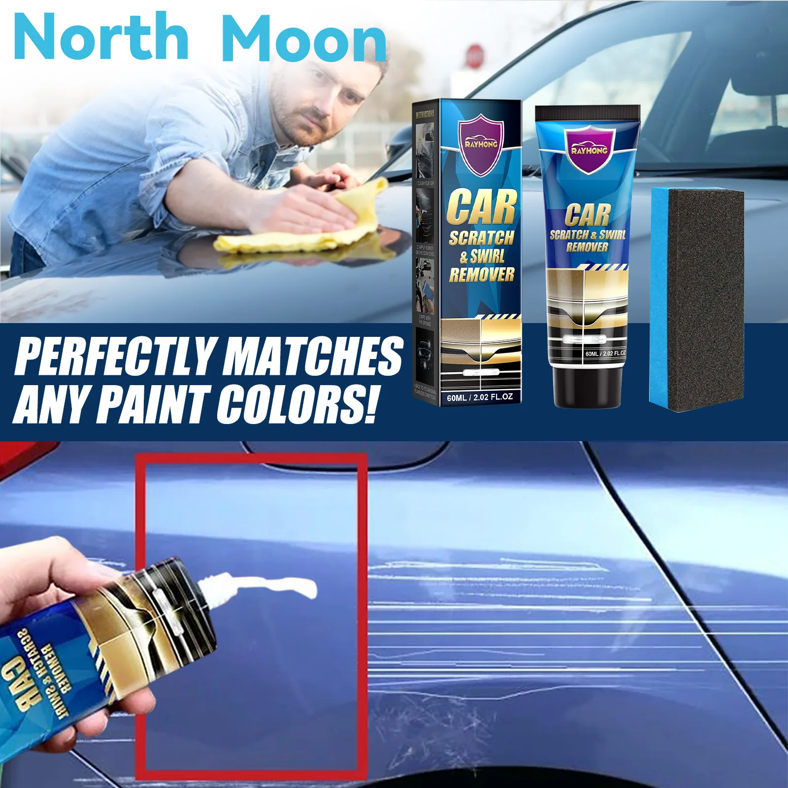 Car Scratch Remover Kit Auto Body Paint Scratches Repair Polishing Wax Swirl Removing Repair Tool Car Care Accessories Tools New image 2
