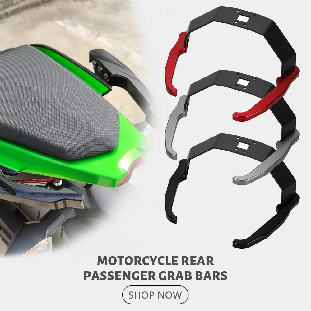 

Rear Passenger Handle Grab Bars Rails Pollion Seat Cover Rear Armrest Fixing Bracket For KAWASAKI Z 400 NINJA 400 Z400 NINJA400