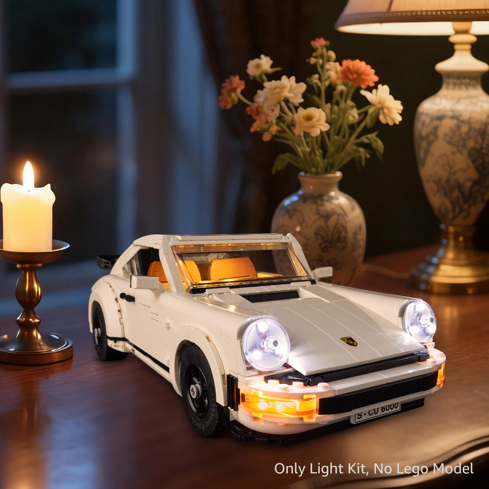 Kyglaring LED-lichtset geschikt voor Lego Porsche 911 10295 bouwsteen decoratieve lamp exclusief model