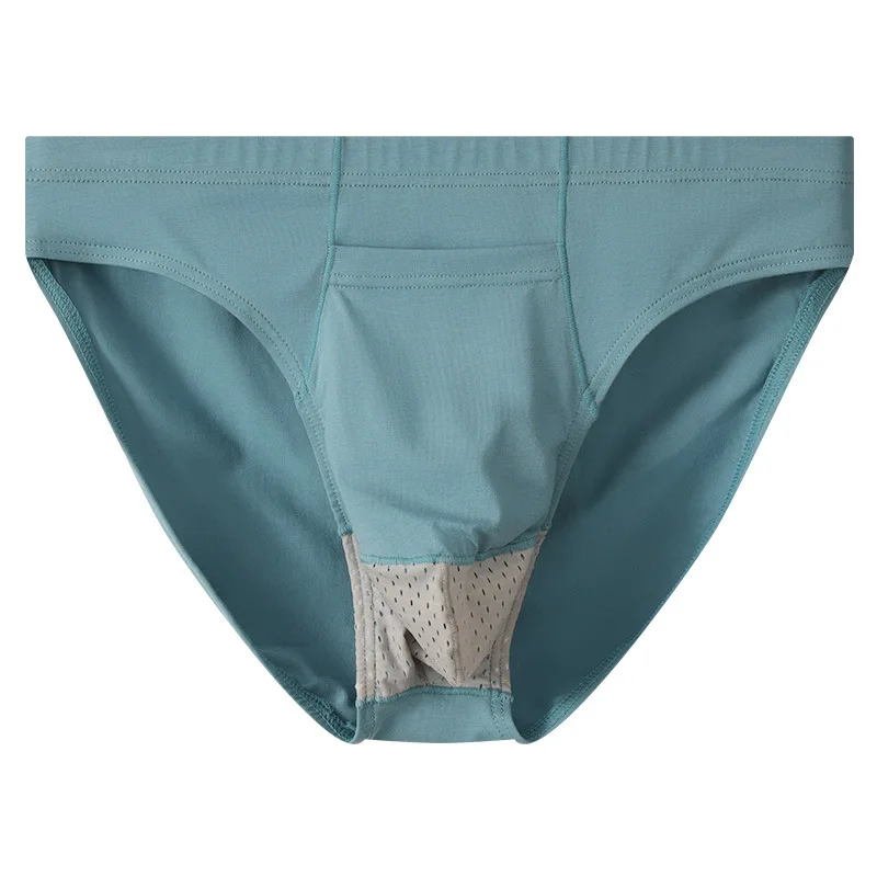 

Men's Briefs Shorts Cotton Underwear Man Breathable Mesh Pouch Panites Man Low Rise Bullet Separation JJ Underpant Hombre Cueca
