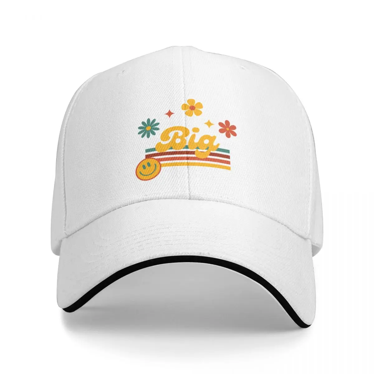 Groovy Retro Big Little Reveal Sorority T Shirt (Big) Baseball Cap western Hat fishing hat Luxury Brand Hats For Women Men's