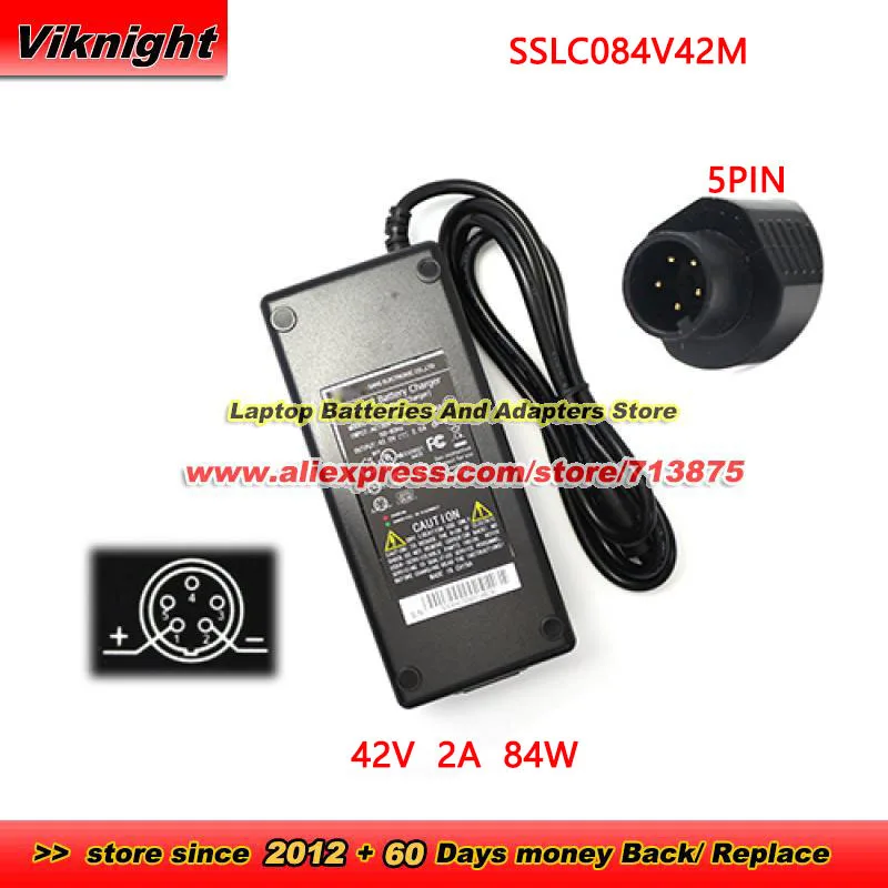 SSLC084V42M 42V 2A 84W Power Adapter Special 5Pins for SANS SSLC084V42XH SSXH1901 for Batavus JCEB360-14.5