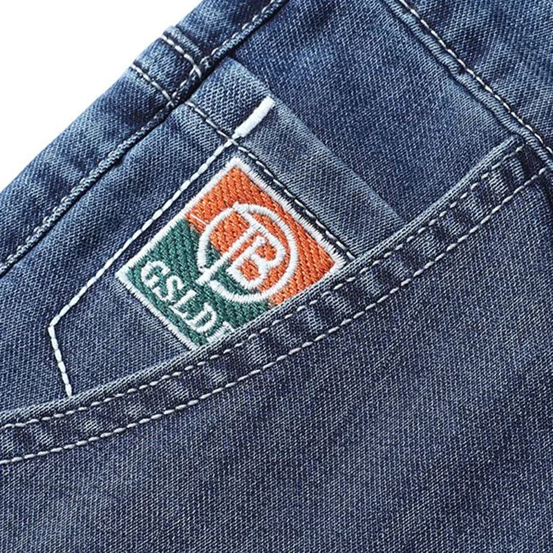 ホット販売男性通気性多用途デニムパンツメンズ春夏薄型スリムフィットジーンズ快適なダークグレーブルーグレーズボン