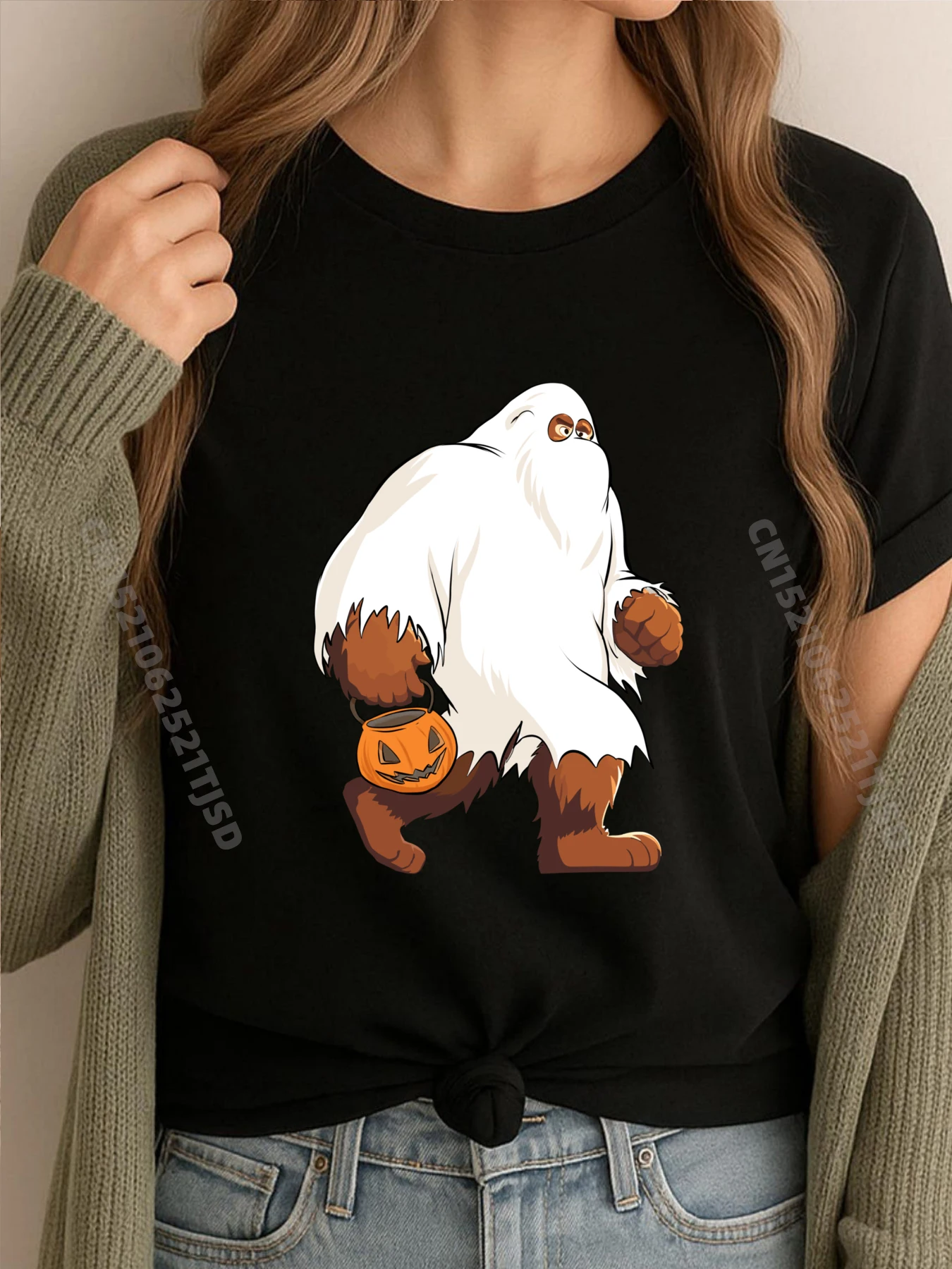 

Забавный костюм Bigfoot Ghost на Хэллоуин, рубашки в стиле Харадзюку