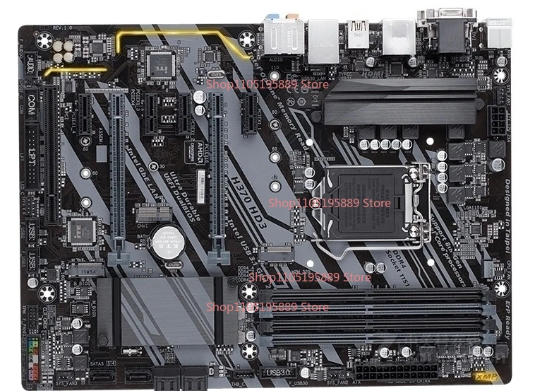 Complete Interface for Gigabyte H370 HD3 Main Board, Supports DDR4 Memory.
