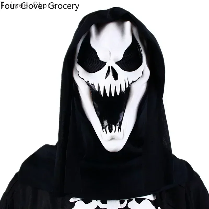 Ghost Face Scream Movie Horror Mask Halloween Killer Cosplay Adult Costume Accessories Props