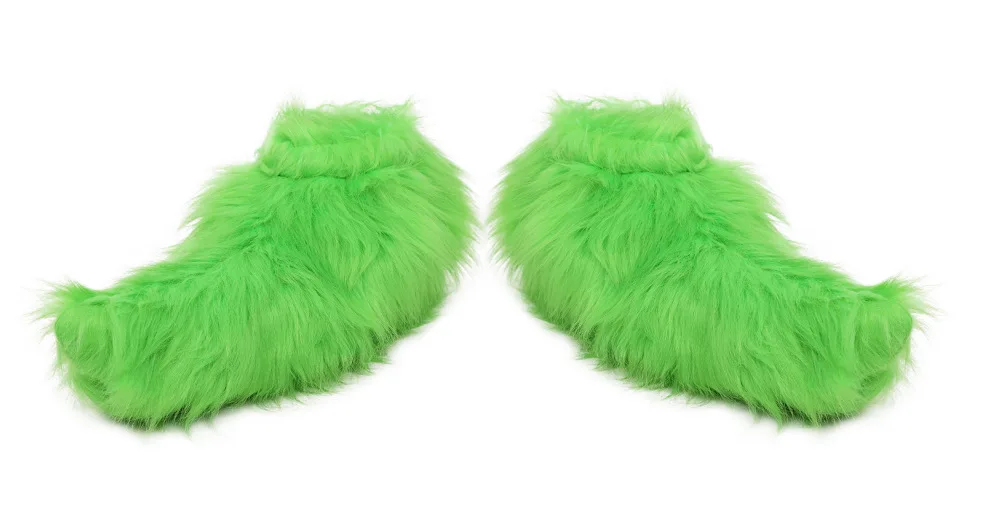 Grinch Masker 2025 Nieuwe Kerst Groenharige Monster Handschoenen Cos Kerstman Hoed De Grinch