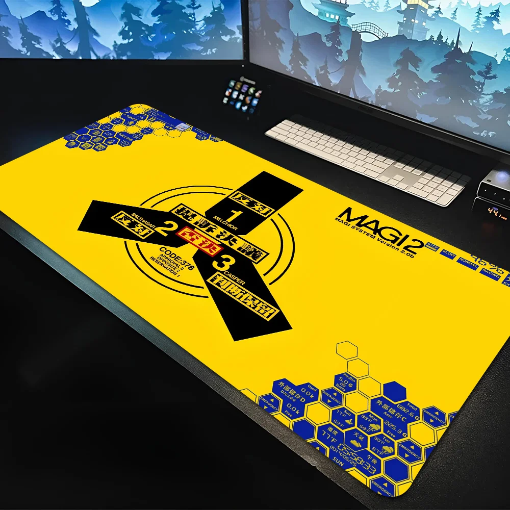 Large Computer Mouse Pad Anime E-Evangeliones Mousepad Mouse Mat Desk Mat With Pad Gaming Accessories Prime Gaming XXL Keyboard