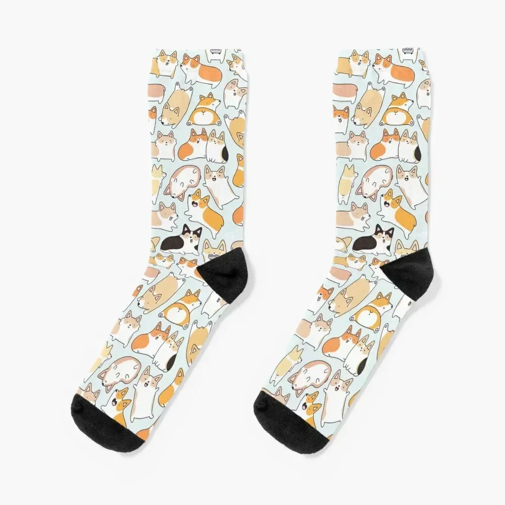 

Corgilicious Corgi Doodle Socks hip hop christmas gifts colored Men's Socks Women's