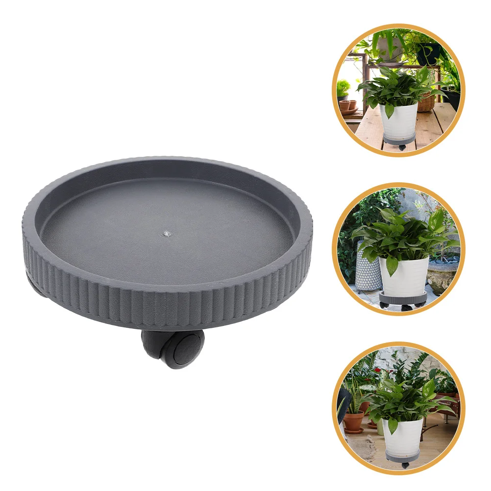 

Flower Pot Tray with Wheels Heavy Duty Plastic Planter Stand for Balcony Garden Portable Plant Stand for Pots of All Sizes