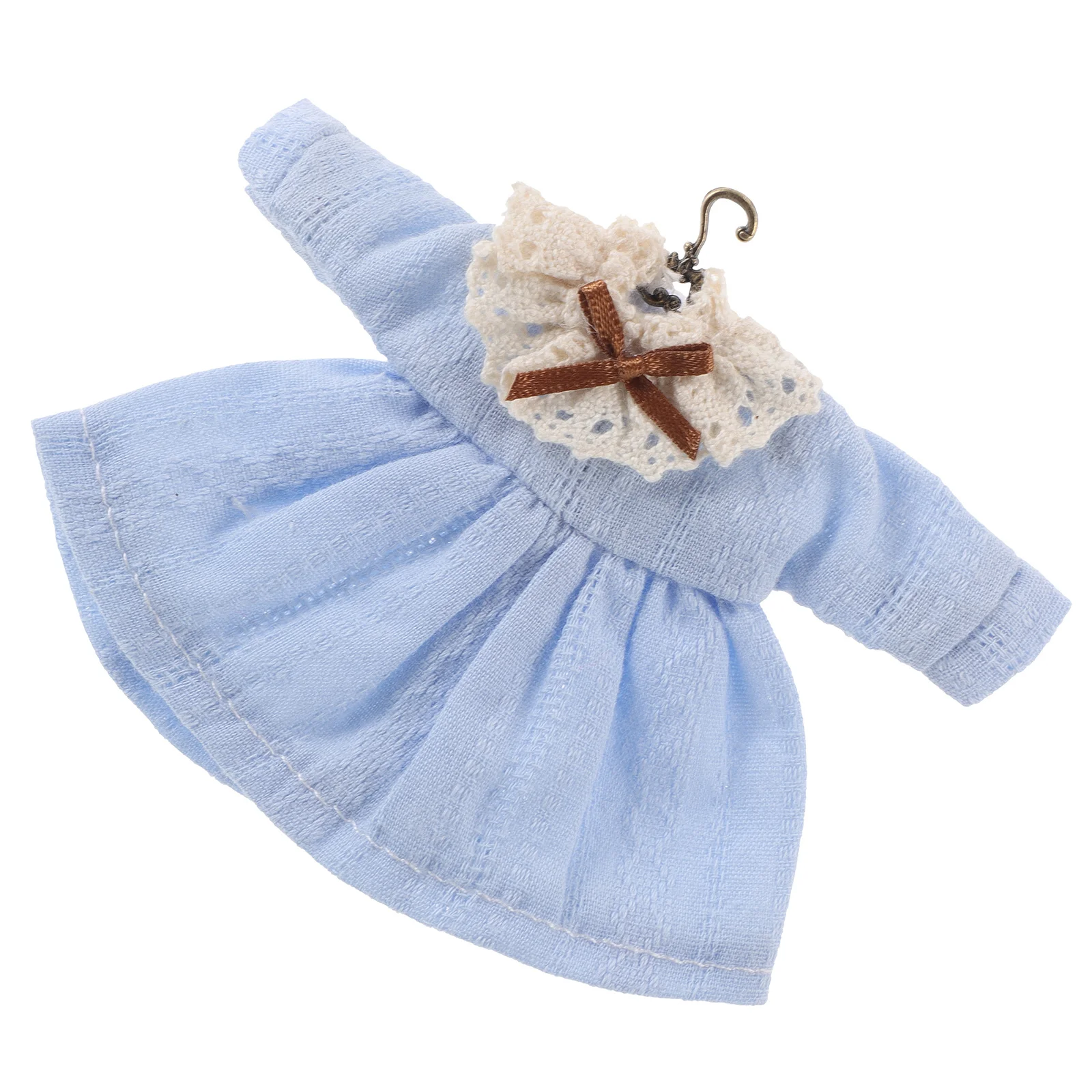 Vintage Dress Lace Neckline Mini Skirt For Ob11 Fit Dollhouse Wedding Party Photography Clothing Accessories