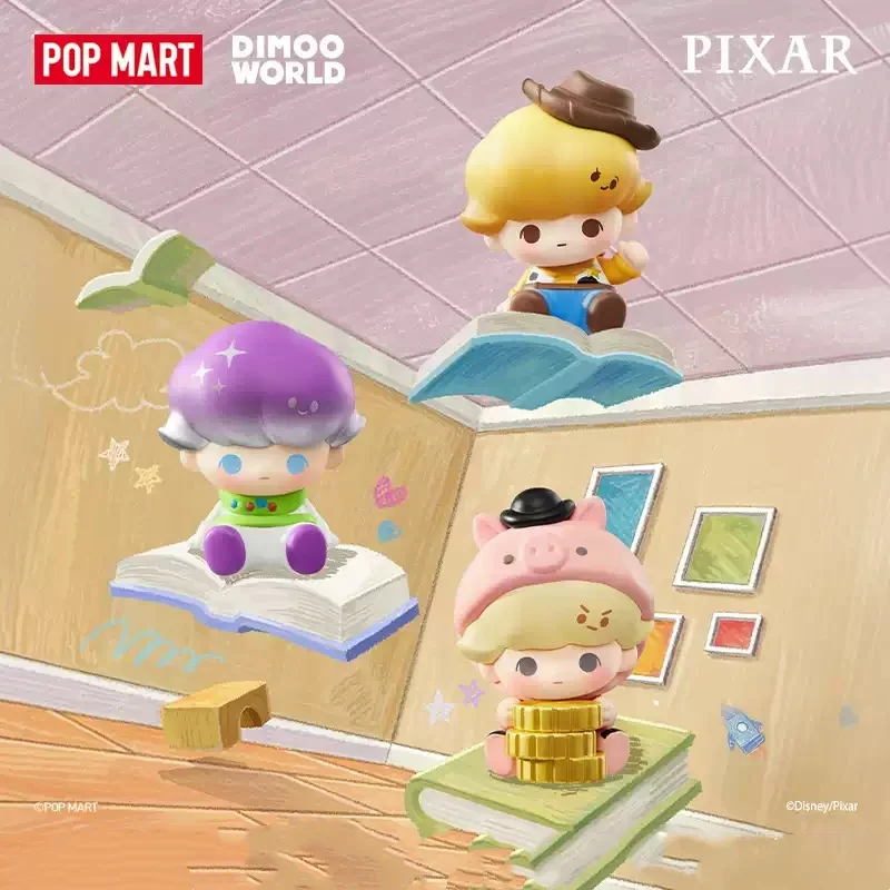 POPMART POP BEAN DIMOO WORLD PIXAR Series Mini Doll Blind Box Guess Bag Mystery Box Toys Doll Cute Anime Figure Desktop view 6