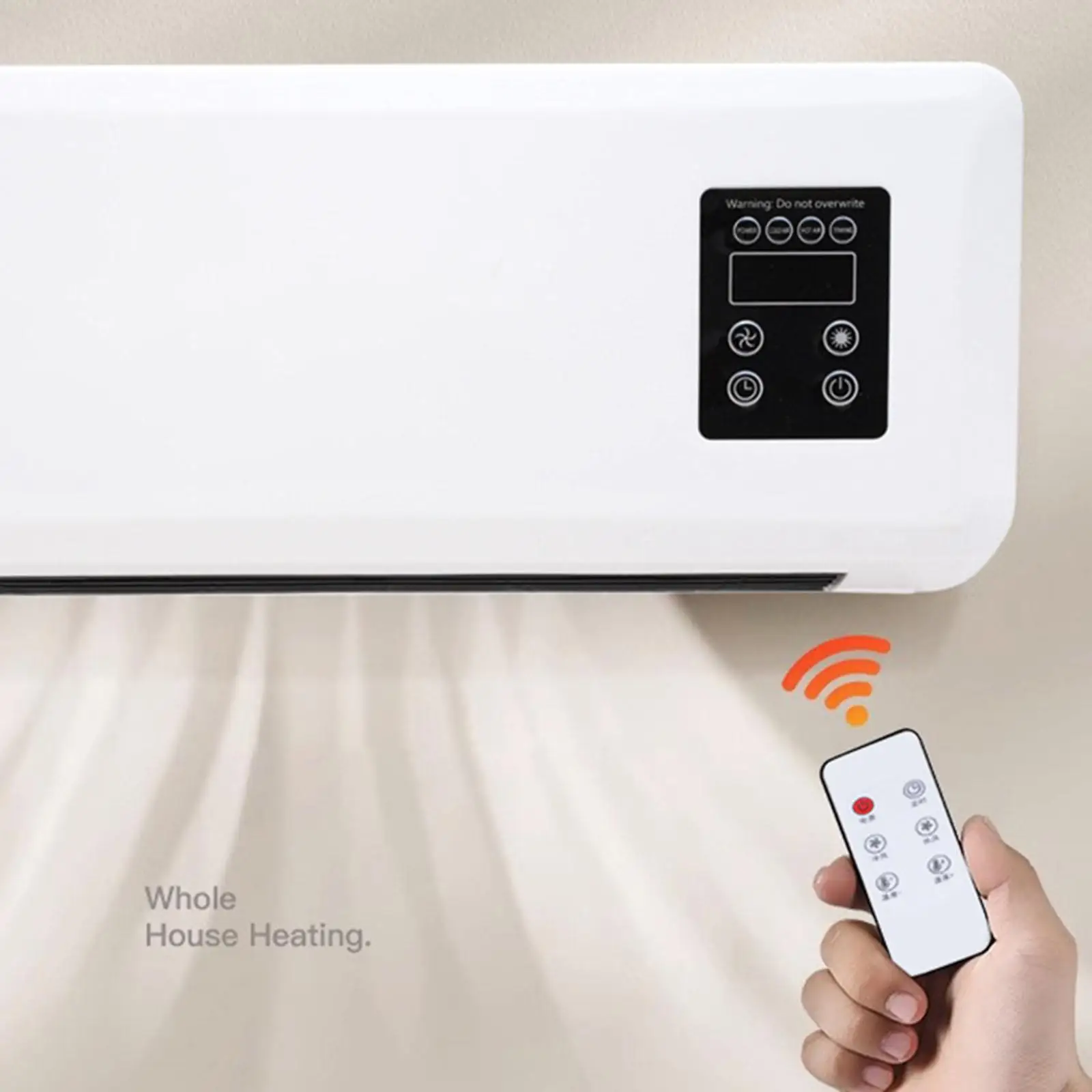 سخان الجدار كتم 1500 واط 8H الموقت منخفضة الضوضاء التدفئة السريعة سخان كهربائي شاشة LCD للشقة المنزلية مكتب المرآب RV