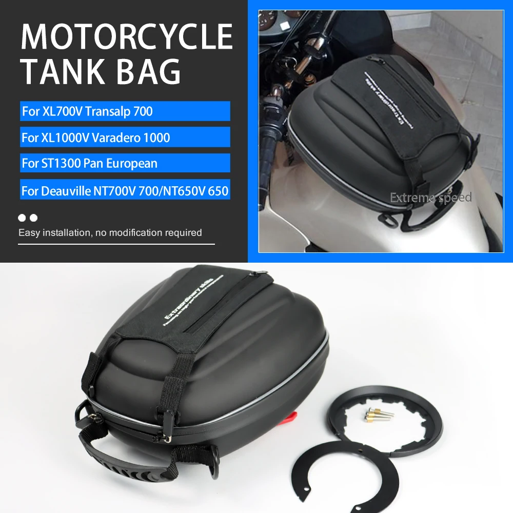 Detachable Tanklock Flange Tank Bag Luggage For Honda XL700V XL1000V NT650V NT700V ST1300 Motorcycle bags Quick Release Tank Bag