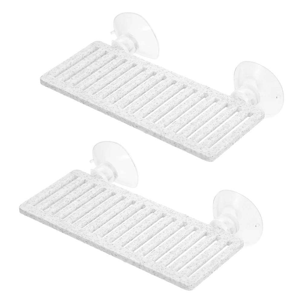 

2pcs Fish Resting Pad Bed 3D Printed Leaf Decor Tank Accessory Aquatic Habitat Fish Accessories Pet Supplies