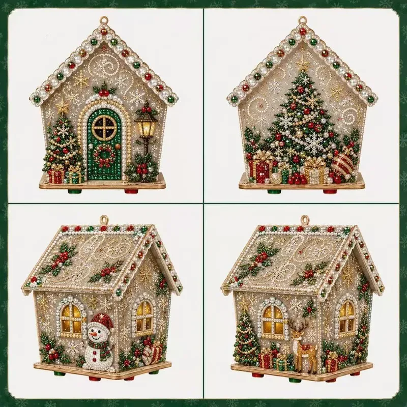 Cross-border cute new design styling fun hot-selling DIY Pearl Art Christmas set