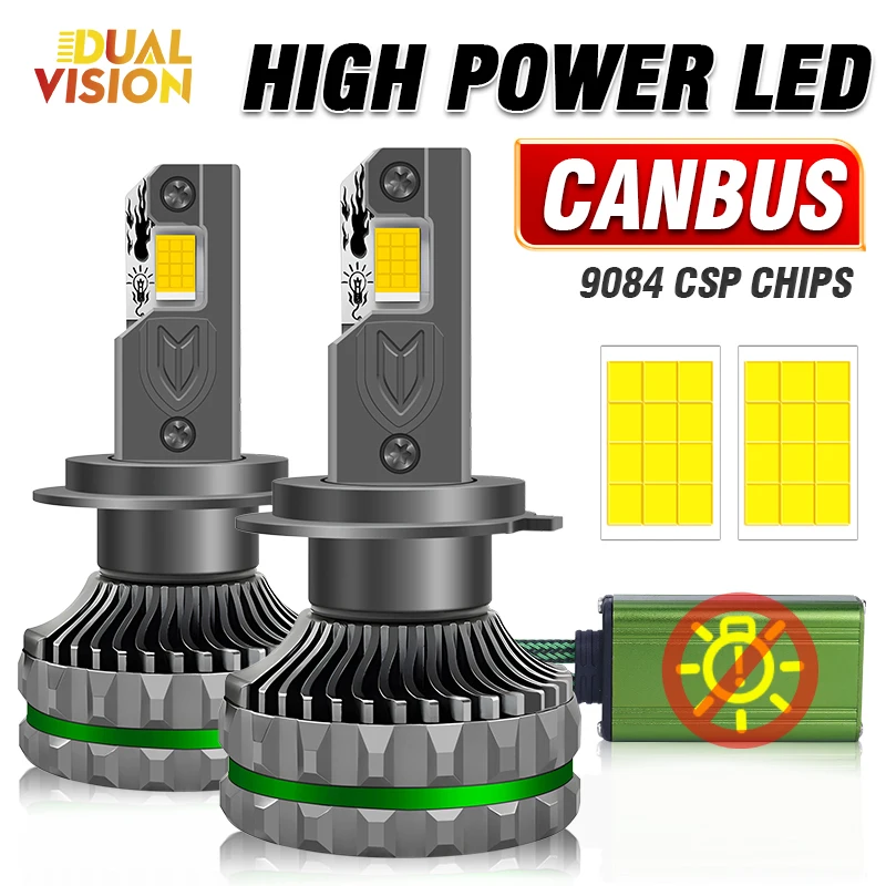 

1700 Вт Super Mini H4 H7 H11 Светодиодная фара H1 HB3 HB4 9005 9006 9012 Противотуманные фары дальнего ближнего света 6500K Сменный комплект 2 шт.