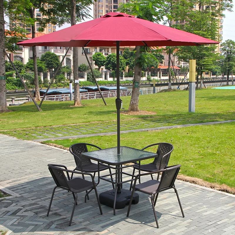 leisure outdoor outdoor folding outdoor setting kit dining table and chair combination