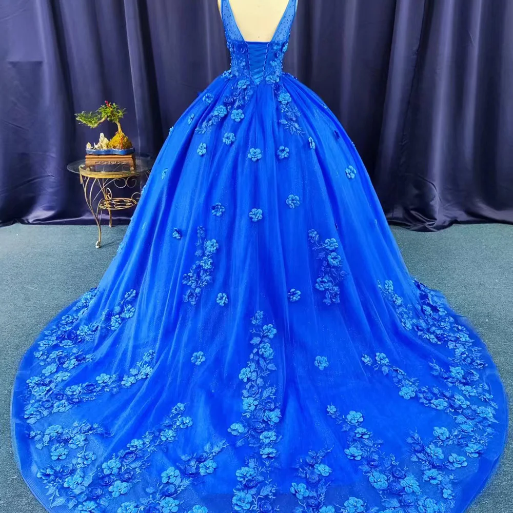 Quinceanera Dresses New Sweet Flower Party Dress Classic Sleeveless Ball Gown Birthday Gown Graduation Dress vestidos 15 años