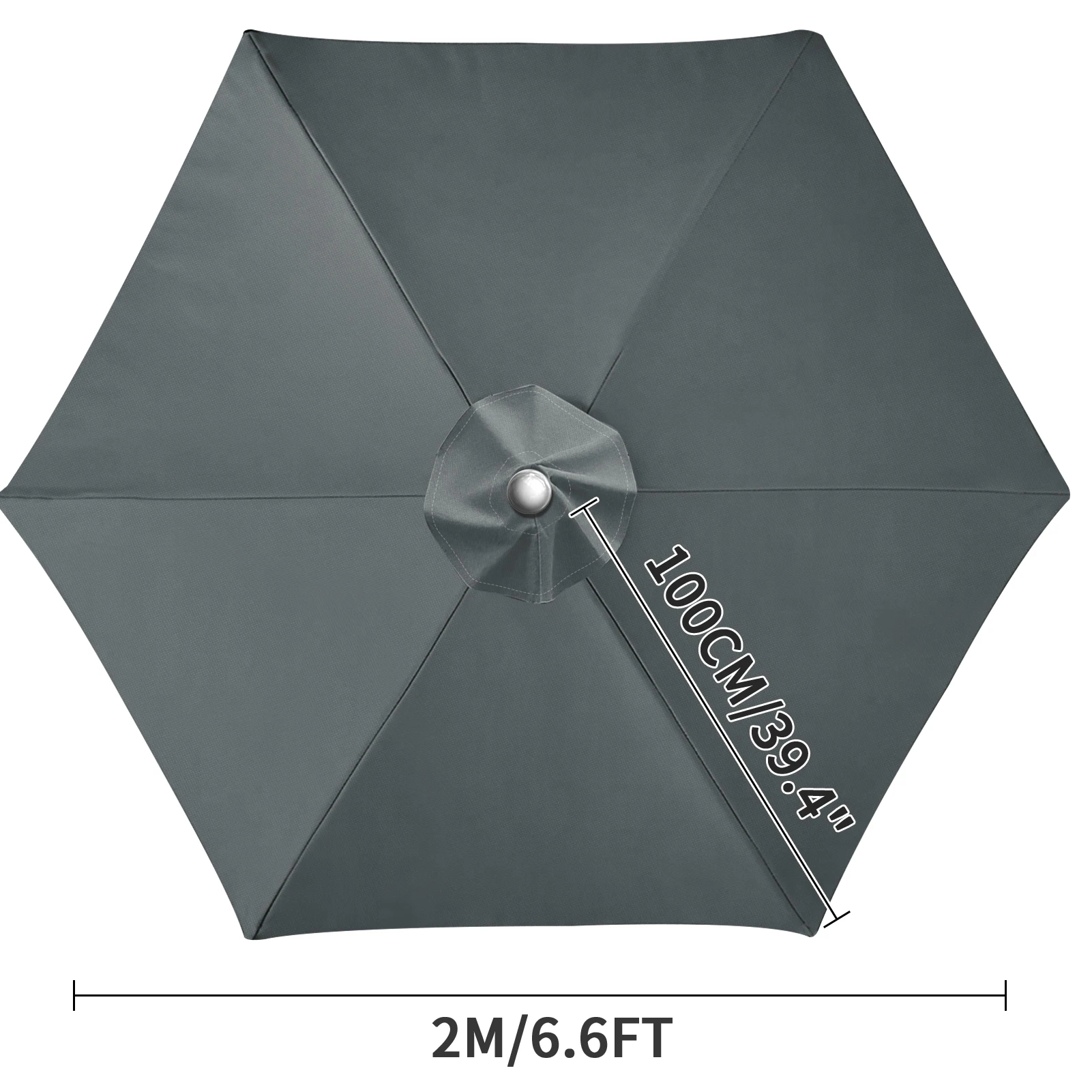 Waterdichte vervangende parapluhoes 2/3M Patio Parasol Cover UV-Anti Canopy Cover Vervanging Parasol Cover voor balkontuin