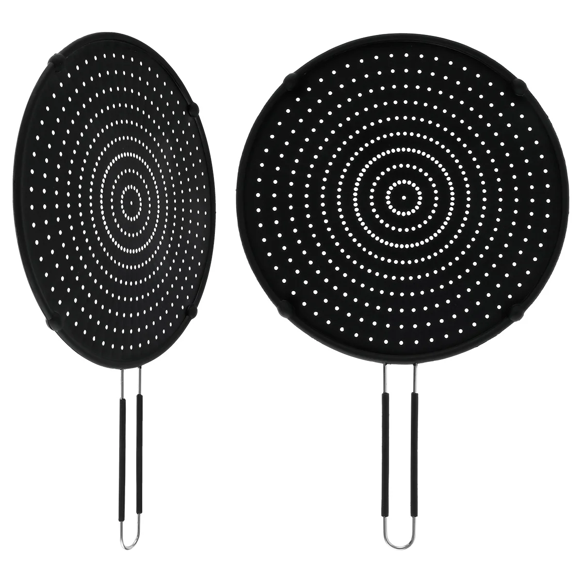 Splatter Screens Silicone Cooking Screen Pan Cover with Foldable Handle Multi-purpose Heat Insulation Splash Guard Cooling Mat