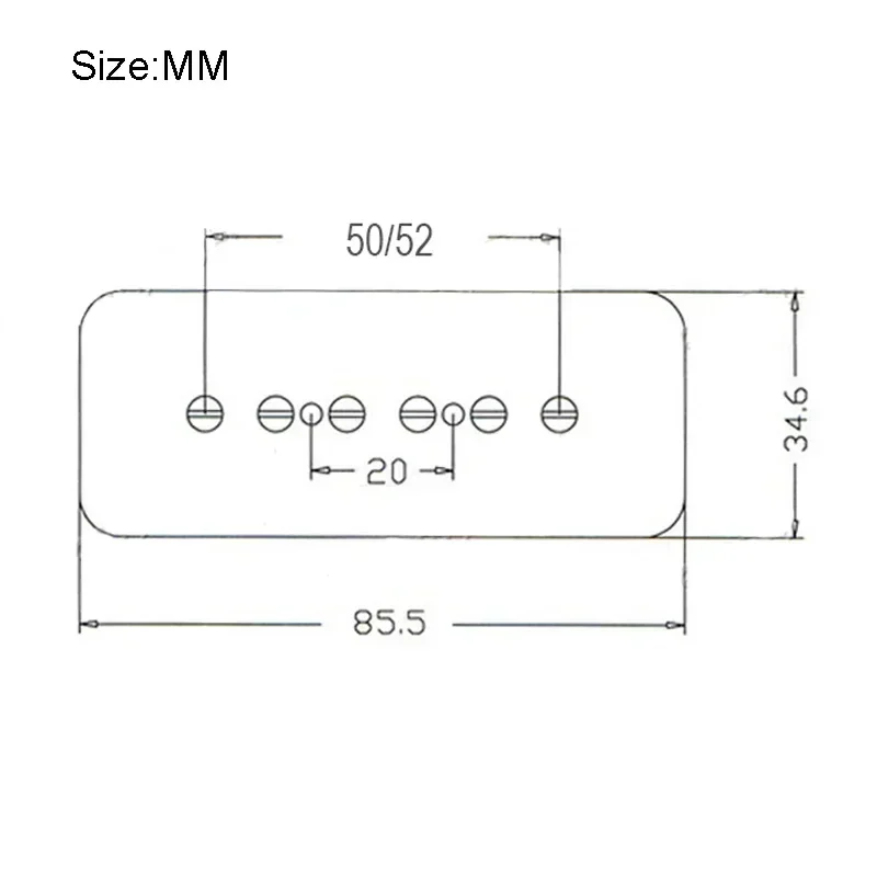Alnico 5 P90 Style Dual Layer Humbucker Pickup Dual Coil Noiseless 6K/9K Alnico V Magnet for Electric Guitar Parts