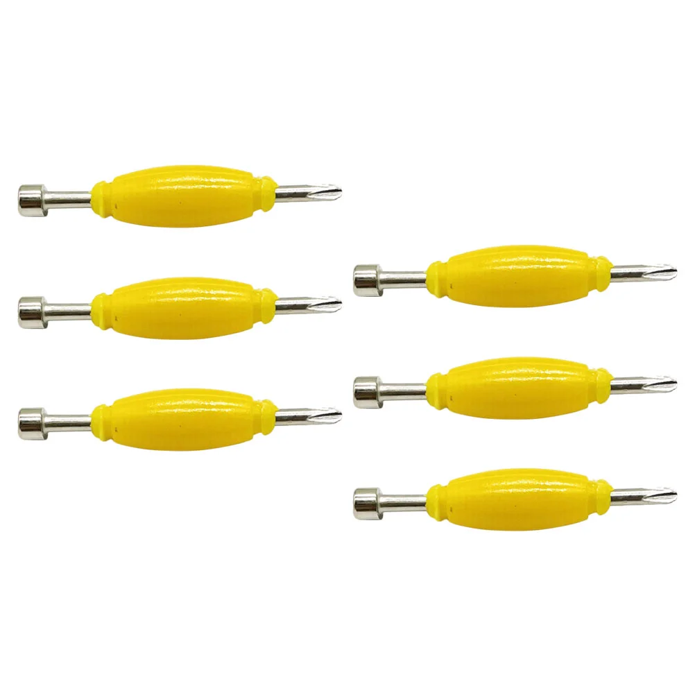 6 Pcs Tool Skateboard Screwdriver The Tools Dual Tip Metal Fingertip Screwdrivers