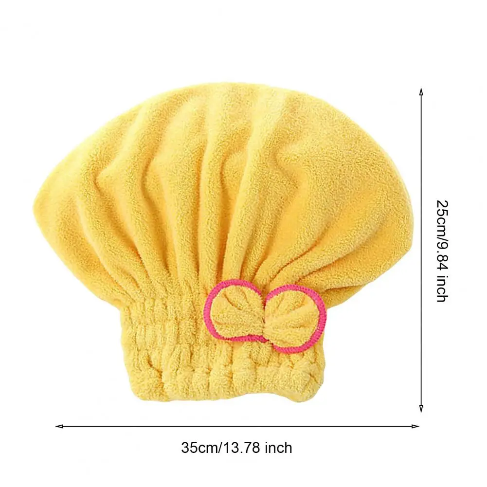 Hair Towel Wrap Super Absorbent Hair Drying Hat with Elastic Band Thickened Quick-dry Hair Wrap Frizz Bath Accessory for Home