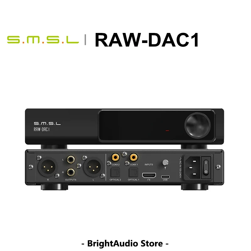 SMSL RAW-DAC1 Decoder MQA MQA-CD Digital to Analog Convertor AK4191+AK4499EX DAC chips Bluetooth 5.1 LDAC XU316 PCM768 DSD512