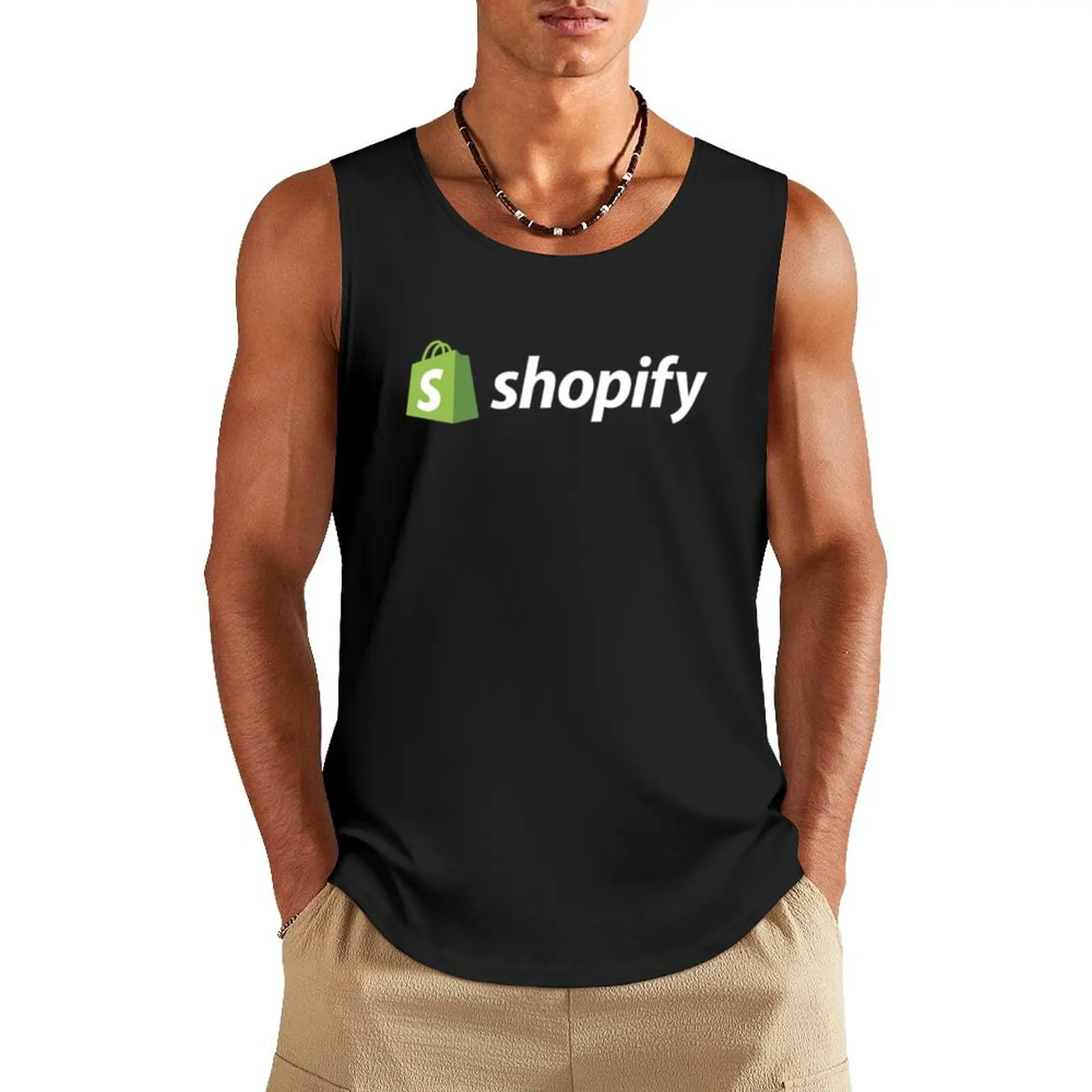 Logo Shopify Tank Top clothing men best selling products