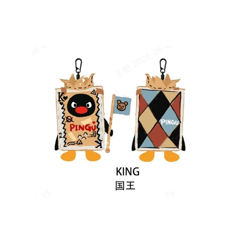 Genuine Pingu Fairy Tale Roaming Series Blind Box Penguin Bag Keychain Pendant King Knight Captain Wizard Toy Princess Gift